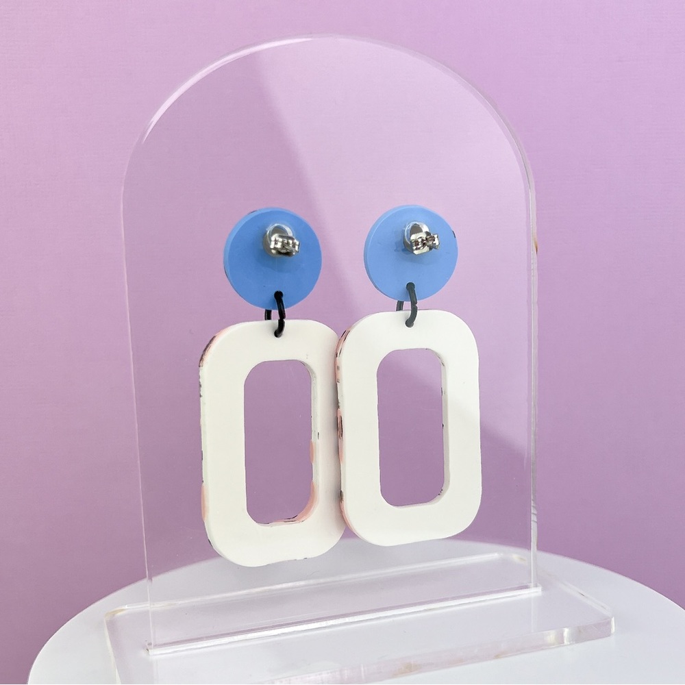 Spotted Abstract Design Handmade Polymer Clay Earrings Lightweight Funky… - Picture 7 of 10
